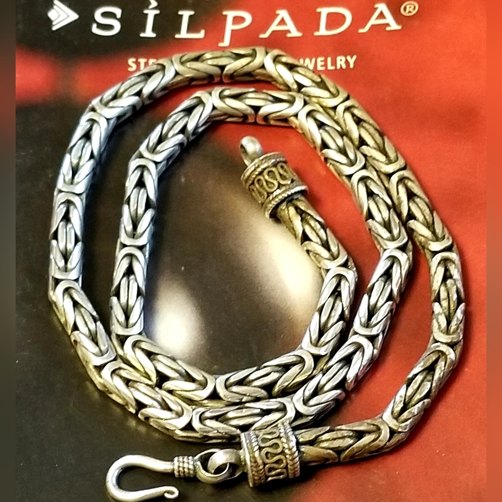 VERY RARE Silpada Sterling Silver Byzantine Necklace - Picture 6 of 10